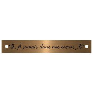Inter funéraires acrylique 14x2 cm coins droits