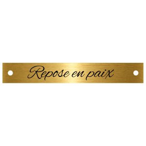 Inter funéraires acrylique 14x2 cm coins droits