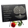 Plaque funéraire rectangle en ardoise naturelle 20x30 cm