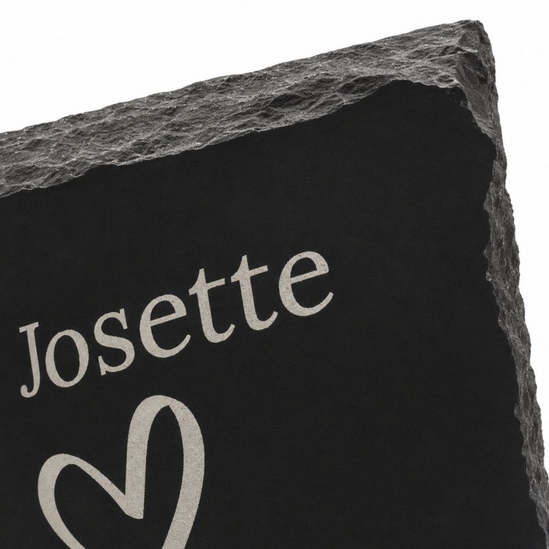 Plaque funéraire rectangle en ardoise naturelle 14x19 cm