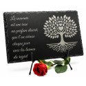 Plaque funéraire rectangle en ardoise naturelle 20x30 cm
