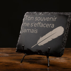 Plaque funéraire en ardoise personnalisée