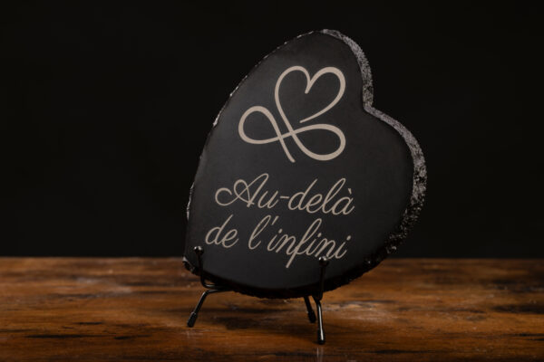 Plaque funéraire en ardoise personnalisée