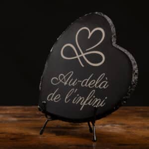 Plaque funéraire en ardoise personnalisée