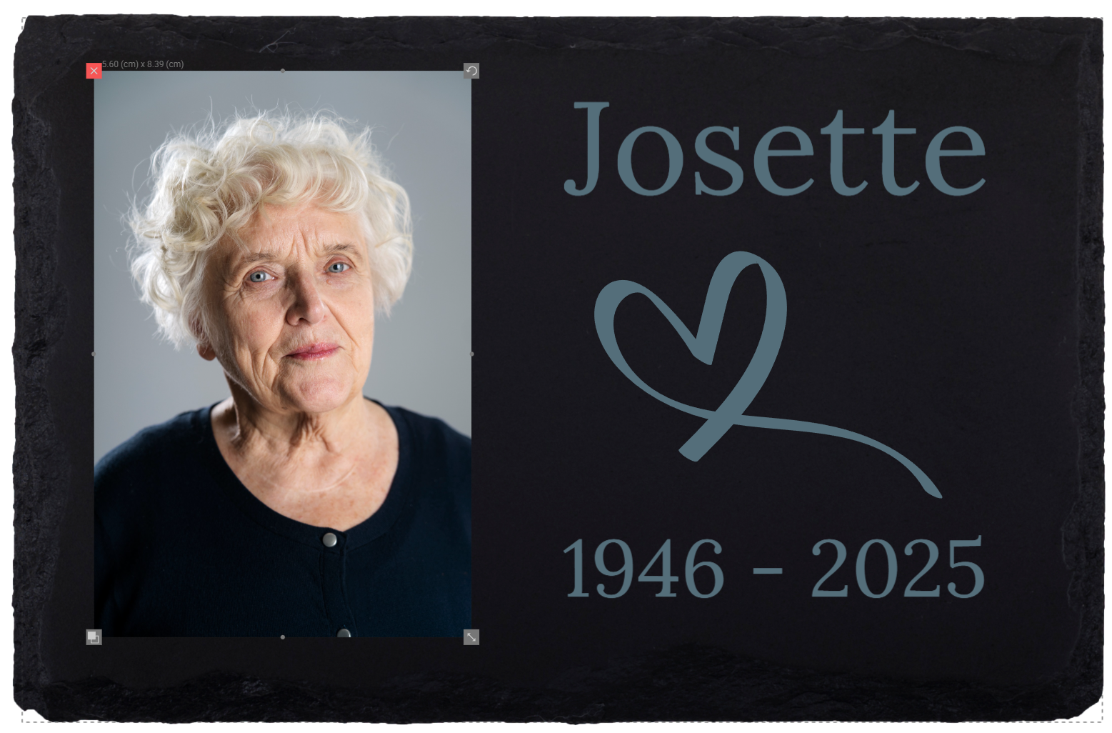 Outil de conception de plaque funéraire personnalisée